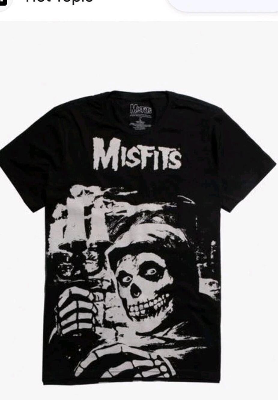Misfits T-Shirt Men's Black L Cotton Crimson Ghost Skull Graphic Band Tee